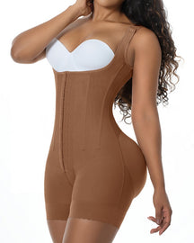 High Compression Open Bust Shapewear With Hook Shaper Slimming Bodysuit  Tummy Control Fajas