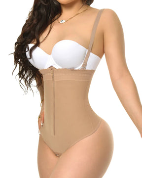 Tummy Control High Waist Butt Lifter Thong Bodysuit Shapewear