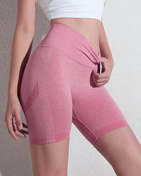 Leggings de cintura alta con control de barriga para mujer, pantalones cortos de yoga elásticos para fitness