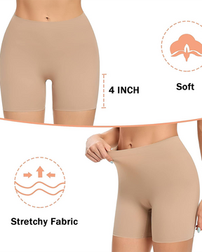 Bragas tipo bodyshorts moldeadoras con control de barriga sin costuras para mujer