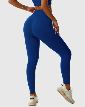 Seamless knitted slim-fitting leggings breathable butt lift yoga pants