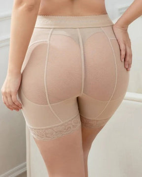 Women Beige Butt Lifter Lace Seamless Body Shape Lifting Enhancer Control Panties