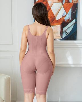 Shapewear for Women RosyBrown Tummy Control Steel Bone Widen Strap Bodysuit