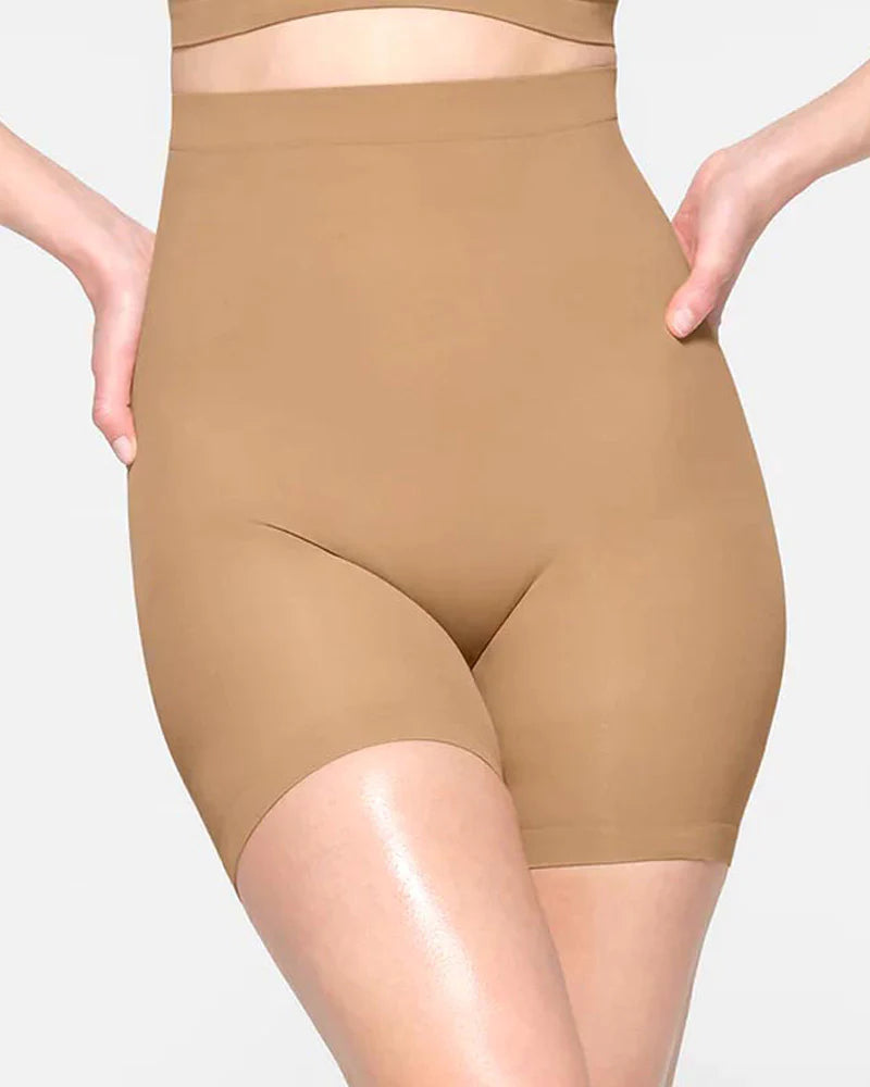 Pantalones cortos moldeadores con control de barriga adelgazante de cintura alta sin costuras