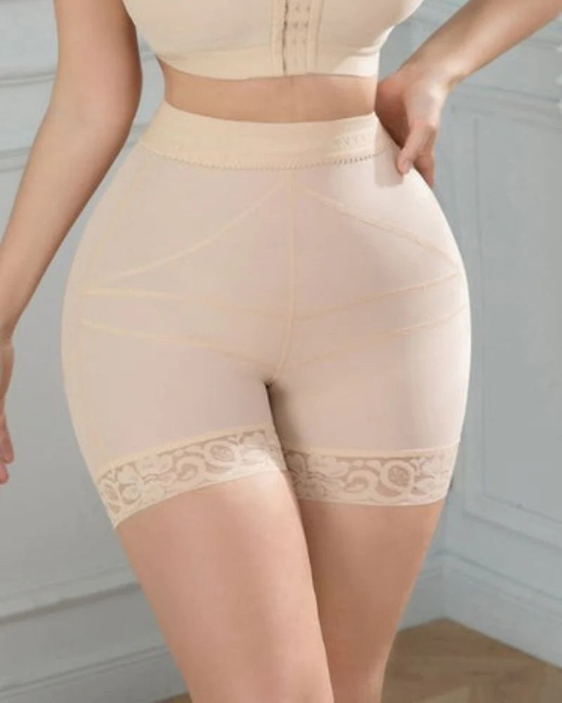 Bragas de control de adelgazamiento de muslo sin costuras levantador de glúteos beige para mujer