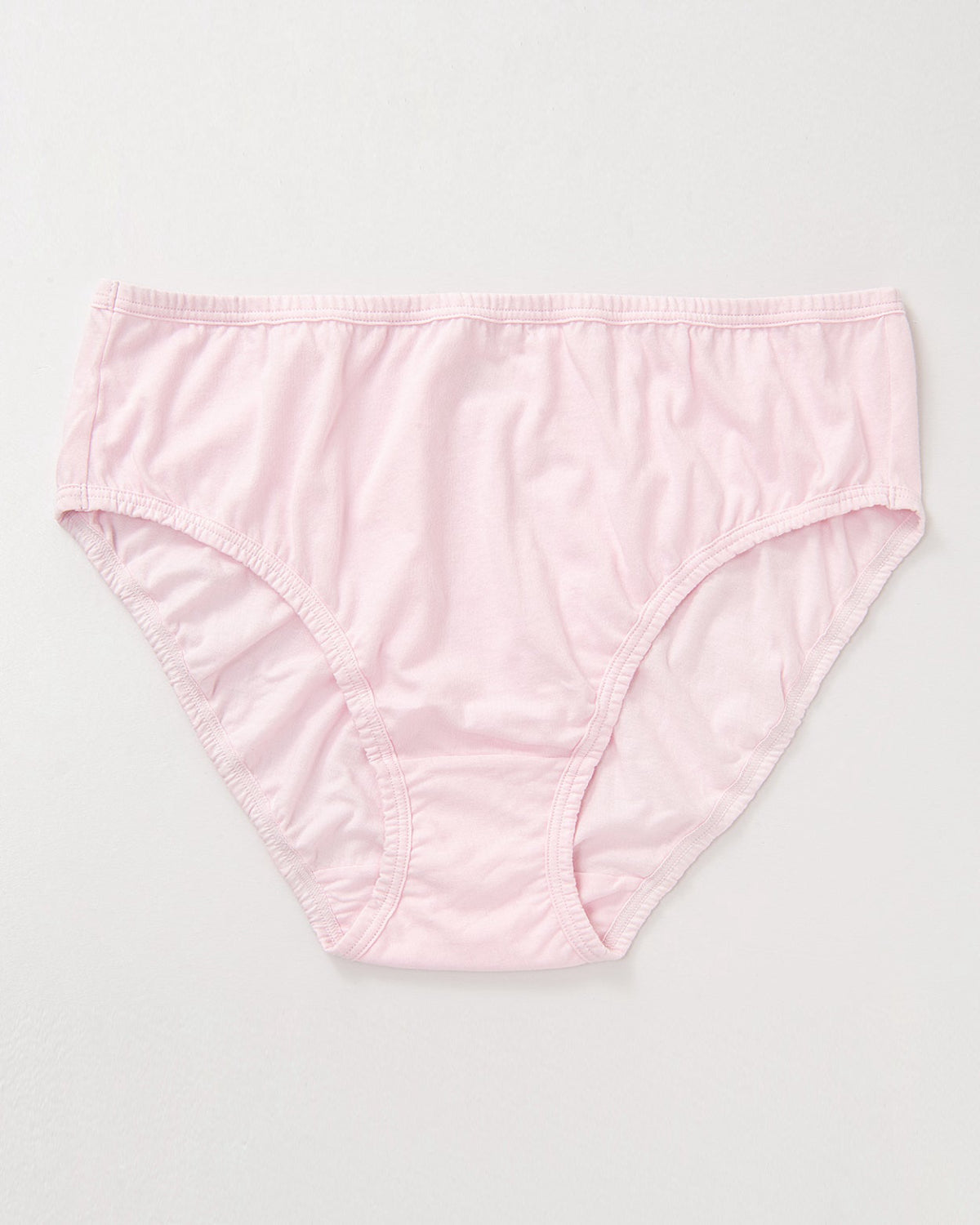 Pink Cotton High-Cut Brief Plus Size Underwear