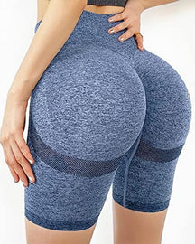 Leggings de cintura alta con control de barriga para mujer, pantalones cortos de yoga elásticos para fitness