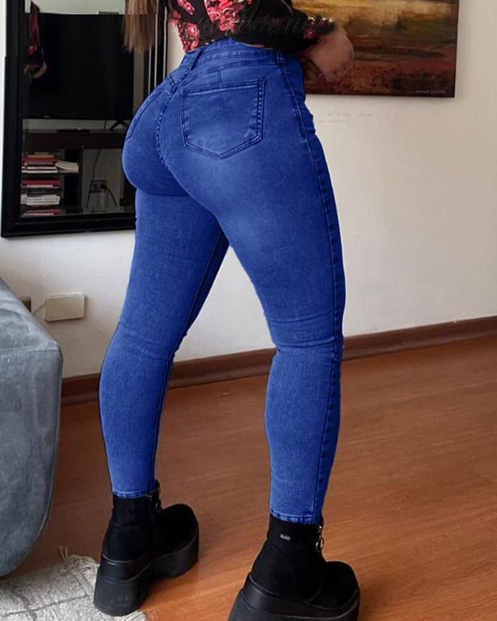 Denim High Waist Tummy Control Butt Lift Skinny Jeans