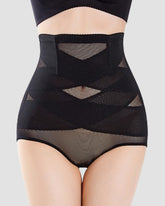 Tummy Control Shapewear Panties Breathable Butt Lifter Triangle Shorts With Crossover Design