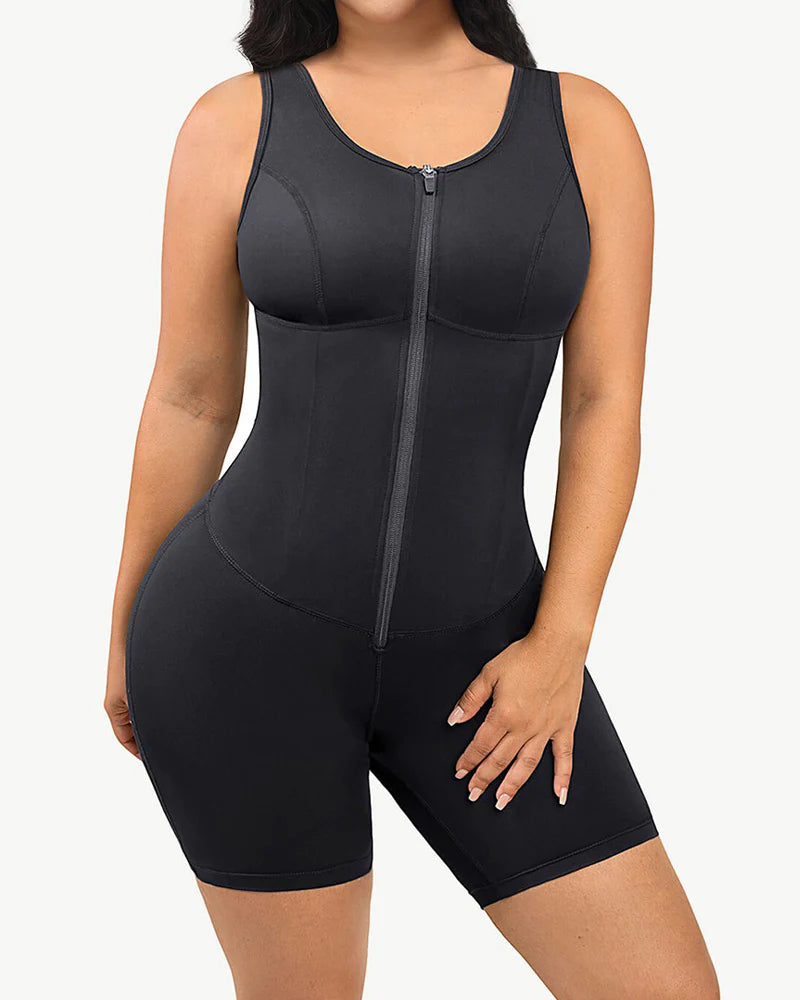 Workout Abdominal Compression Shapewear Bodysuits with Zipper