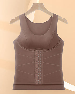 Thermal Body Breasted Tank Tops Slimming Body Shaper Sleeveless Vest with Bra