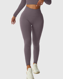 Seamless knitted slim-fitting leggings breathable butt lift yoga pants