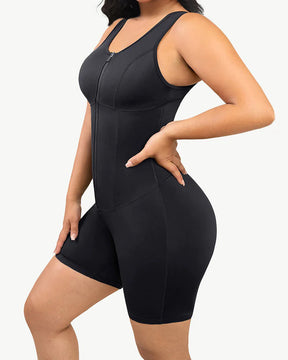 Workout Abdominal Compression Shapewear Bodysuits with Zipper