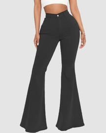 High Waist Butt Lift Versatile Elastic Multicolor Flare Jeans