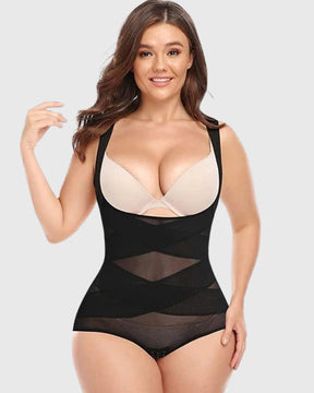 Mesh Seamless Waist Slimmer Corset Butt Shaping Shapewear Bodysuit