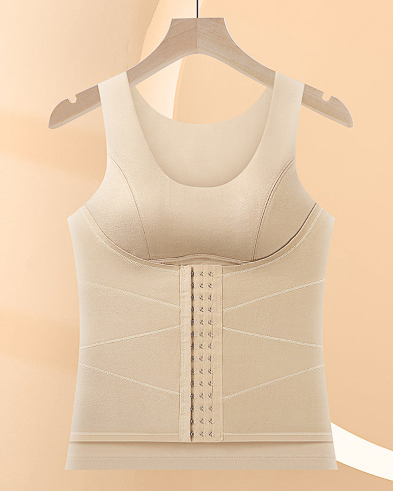 Thermal Body Breasted Tank Tops Slimming Body Shaper Sleeveless Vest with Bra