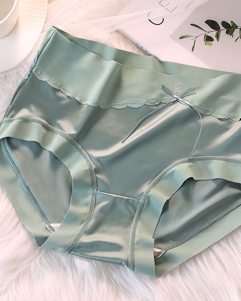 Luxury High Waist Tummy Control Satin Panties