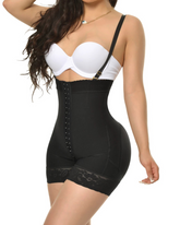 High Rise Butt Enhancing Body Shaper Shorts with Hook and Eye