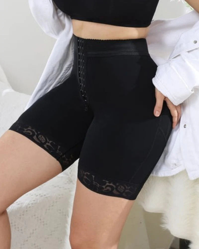 Pantalones cortos moldeadores de cuerpo con control de barriga para mujer, bragas levantadoras de glúteos, color negro