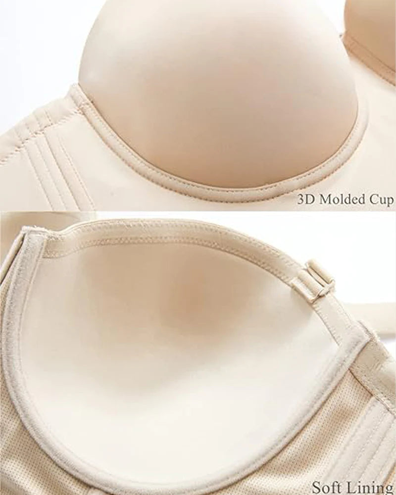 Seamless Multiway Low Back Anti Slip Push up Full Coverage Larger size Bras