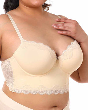 High Support Body Sculpting Lace Back Bra