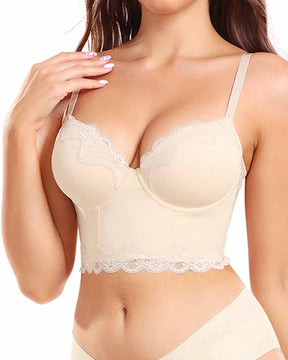 High Support Body Sculpting Lace Back Bra