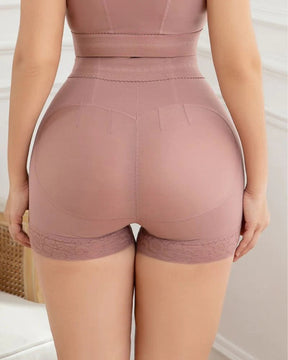 Mujer levantador de glúteos encaje sin costuras forma del cuerpo levantamiento RosyBrown Shapewear ropa interior