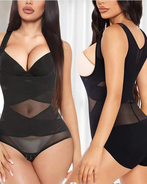 Mesh Seamless Waist Slimmer Corset Butt Shaping Shapewear Bodysuit