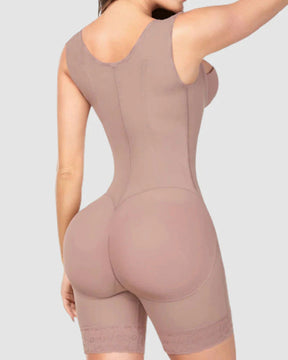 High Compression Front Slimming Bodysuit With Hook And Eye Closure