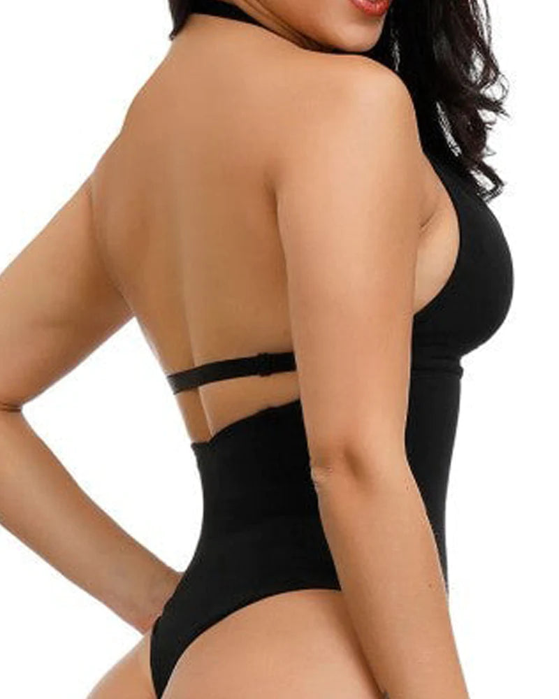 Body sin costuras con control de abdomen, tanga levantadora de glúteos, moldeador de cuerpo sin espalda