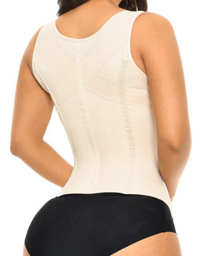 Zip & Breasted Body Shaper Tank Top Waist Trainer