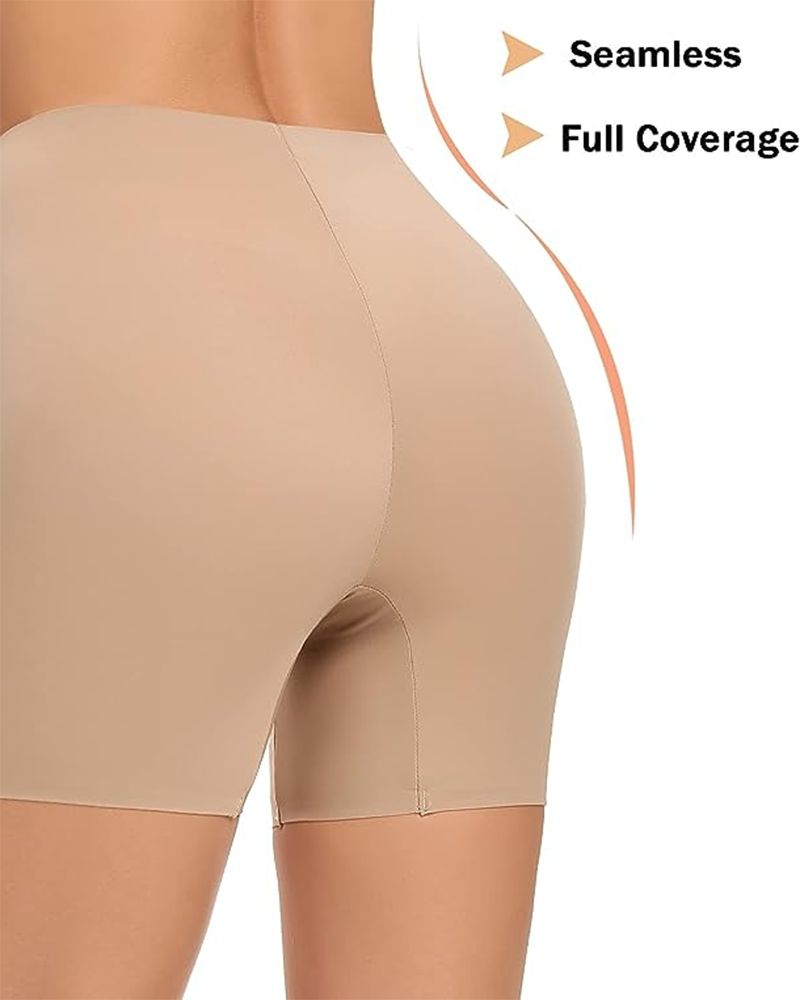 Bragas tipo bodyshorts moldeadoras con control de barriga sin costuras para mujer