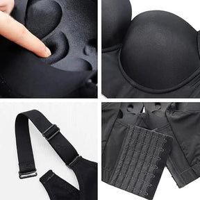 Deep Cup Push Up Bra With Full Back Coverage