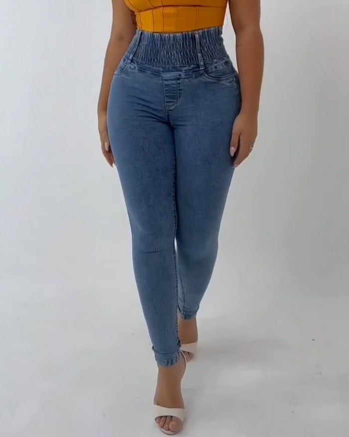 Jeans levantadores de glúteos de cintura alta para mujer