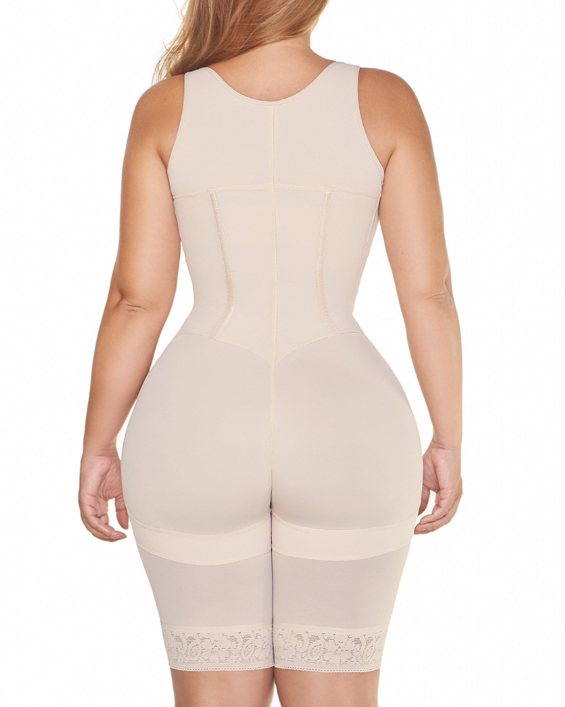 High Compression Hook and Eye Full Body Shaper Shapewear