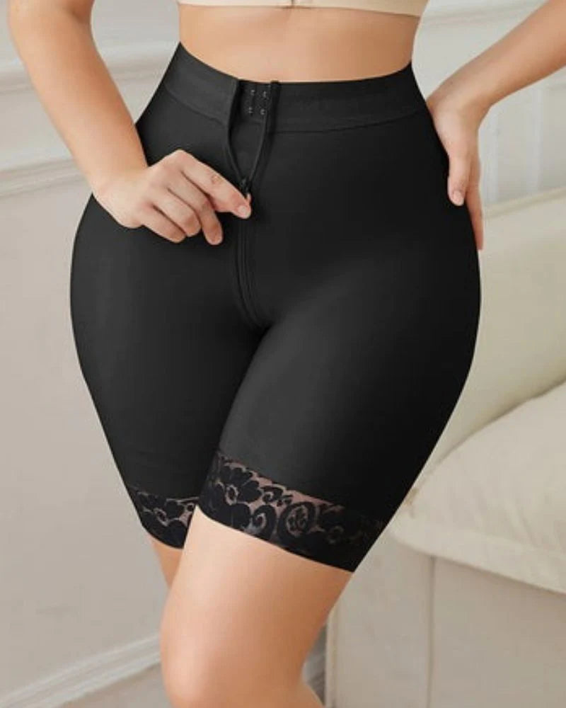 Bragas con control de barriga para mujer, levantador de glúteos, cintura alta, muslo, bragas negras más delgadas