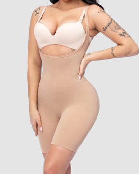 Seamless Tummy Control Faja Thin Slimmer Adjustable Shoulder Strap Bodysuits Shapewear