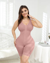 Rosybrown Chest-Packed Full Body Shapewear for Women Postpartum with Hook-Eye