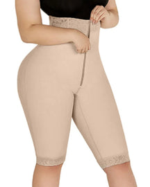 Double Compression High-Waisted Butt Lifting Shorts Knee Short