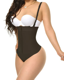 Tummy Control High Waist Butt Lifter Thong Bodysuit Shapewear