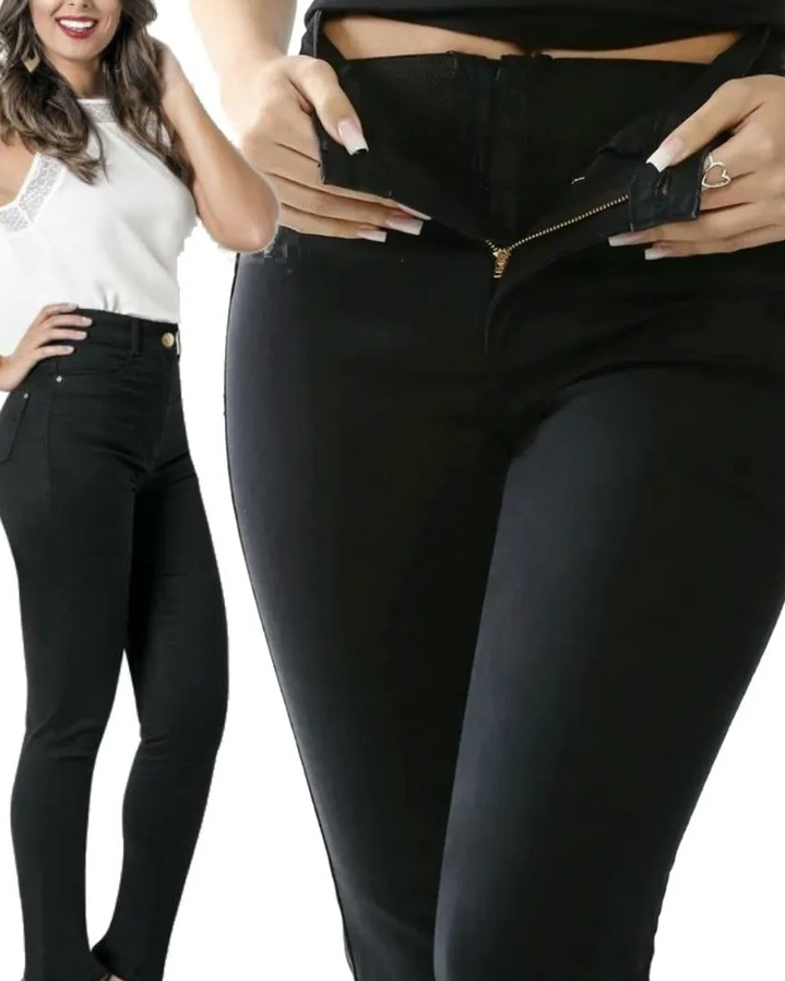 Jeans de cintura alta con spandex súper lipo