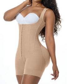 High Compression Open Bust Shapewear With Hook Shaper Slimming Bodysuit  Tummy Control Fajas