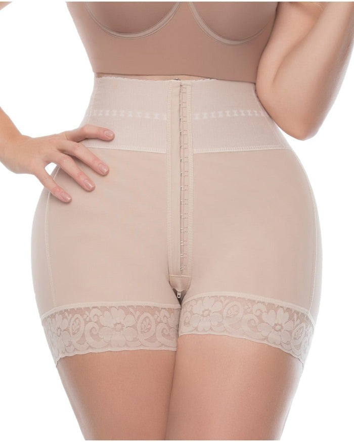 Double Compression High Waisted BBL Shorts With Mid-section Tummy Control Panties