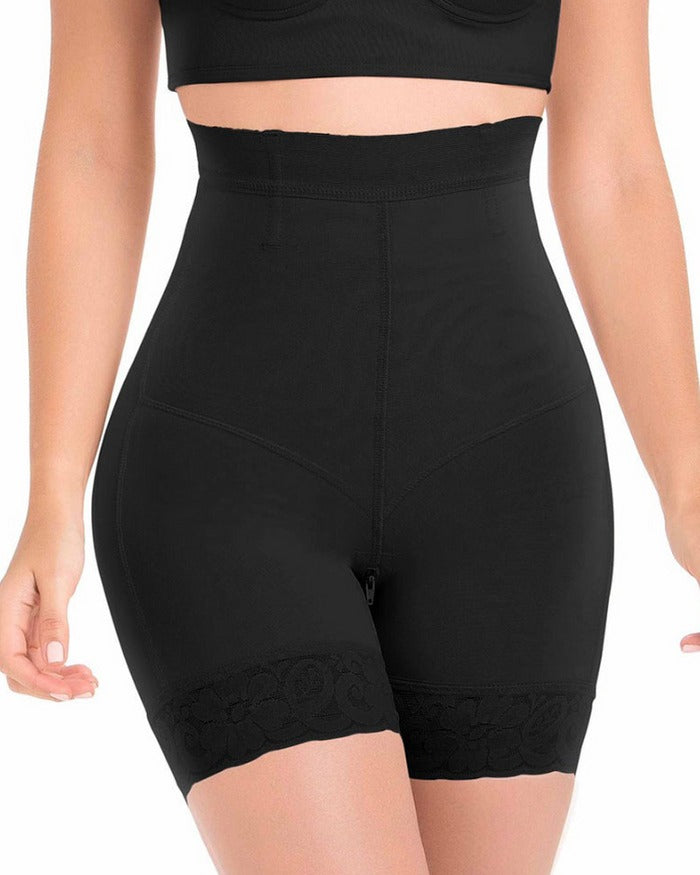 Pantalones cortos de fajas levantadoras de glúteos con control de barriga de cintura alta