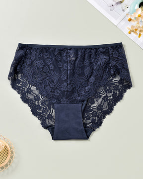 Plus Size Sexy Lace Briefs Comfortable And Breathable High Stretch Underwear