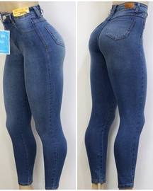 Jeans de cintura alta con spandex súper lipo