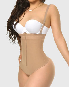 Tummy Control High Waist Butt Lifter Thong Bodysuit Shapewear