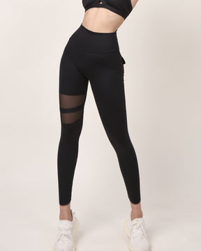 Unique Cut Out Pocket Mesh Yoga Pants Scrunch Bum Leggings