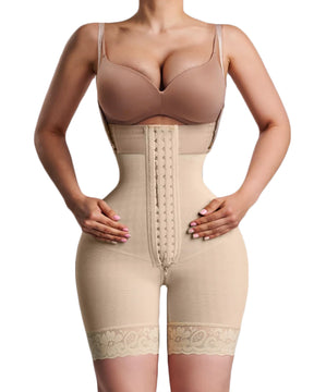 Body Shaper for Women Tummy Control Full Girdle Open Bust Shapewear Bodysuit