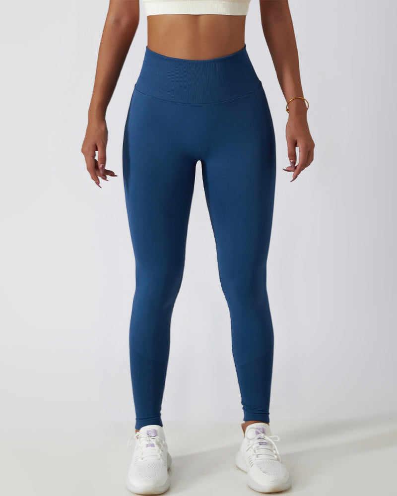 Seamless Hip Lift Knitted High Waisted Breathable Yoga Pants